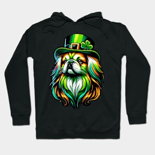 Pekingese Dog Celebrates Saint Patrick's Day Cheer Hoodie